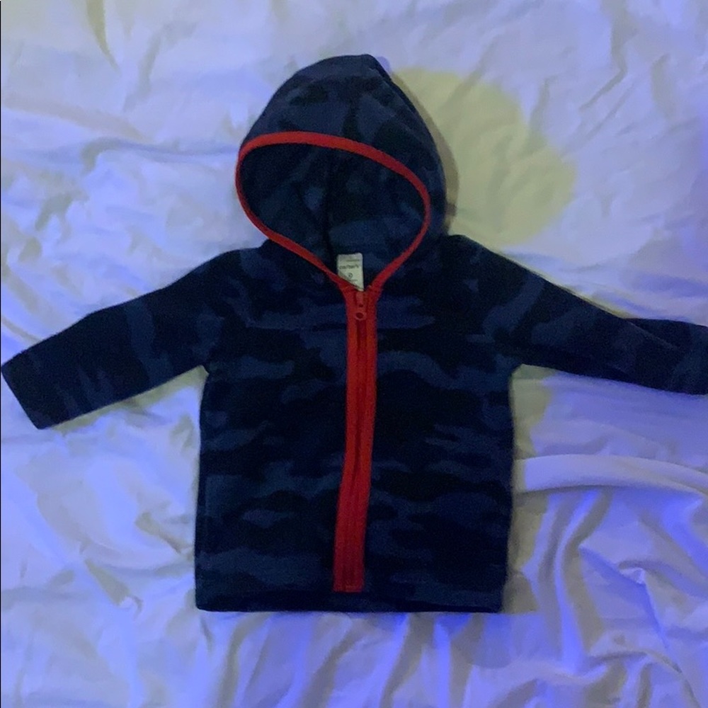 Fleece blue camo hoodie